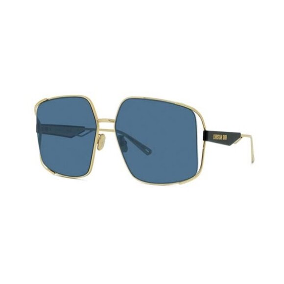 NEW AUTHENTIC ARCHIDIOR S1U B0B0 GOLD BLUE SQUARE WOMEN DIOR SUNGLASSES - Picture 1 of 3